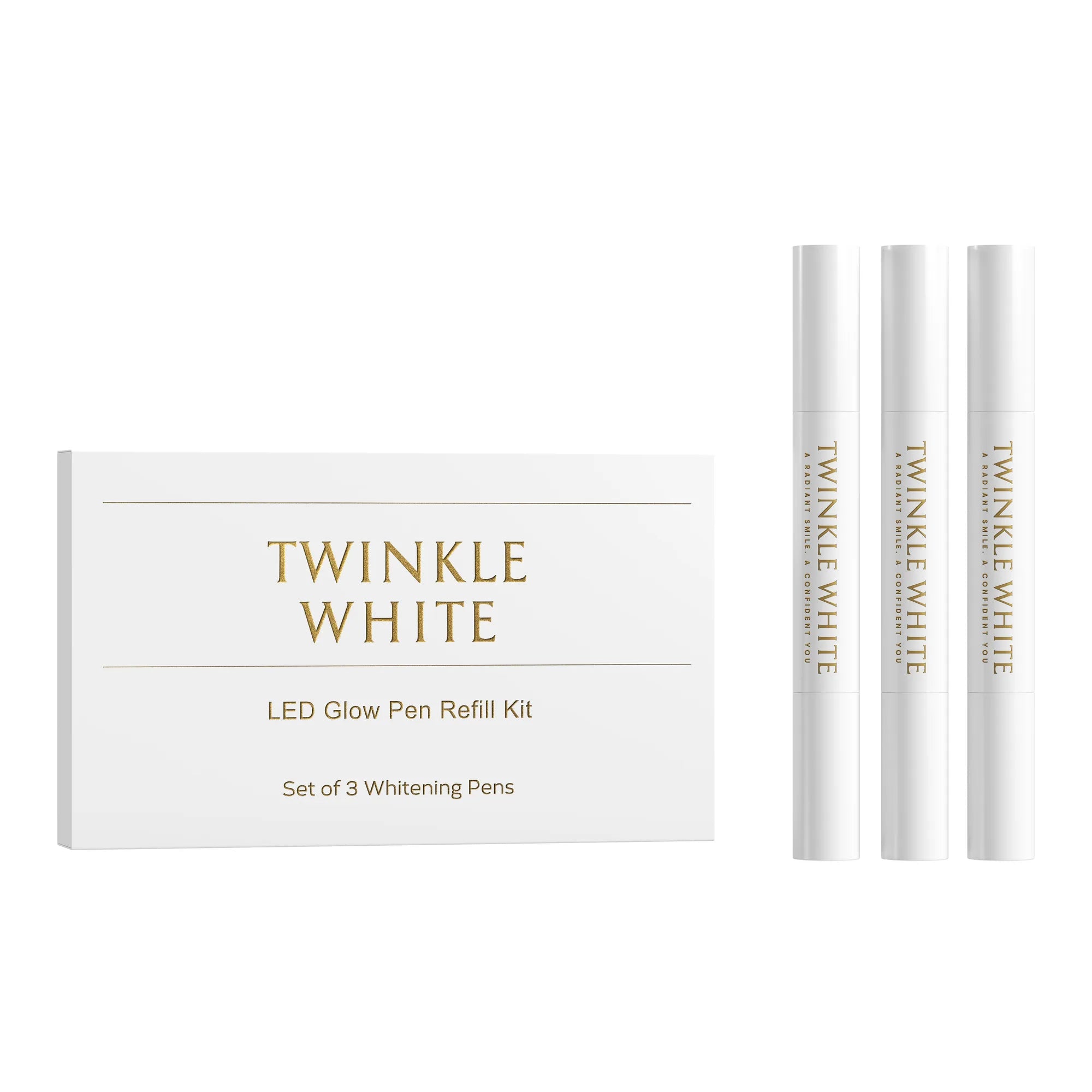 Twinkle White LED Glow Pen Refill 3-Pack (white colourway)